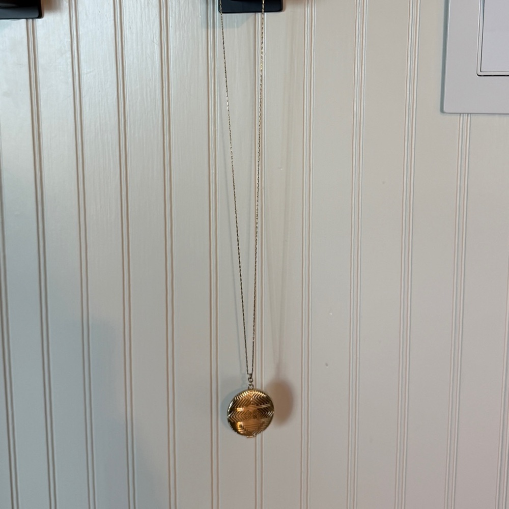 House of Harlow 1960 Gold Locket Necklace